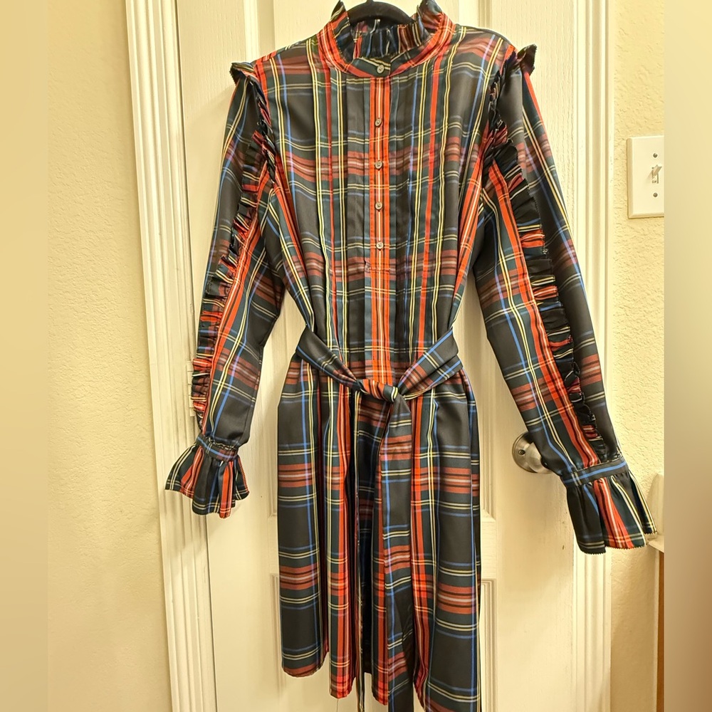 J. Crew Multicolor Plaid Dress